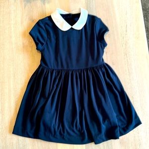Ralph Lauren Navy Crepe Fit and Flare Dress 3T Peter Pan Collar